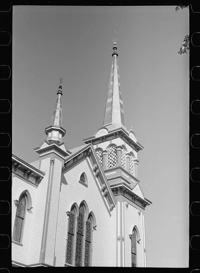 Church spires, Rockland, Maine, 1937