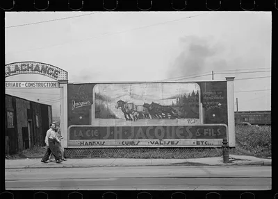 Sign, Québec, Canada, Quebec (Province), 1937