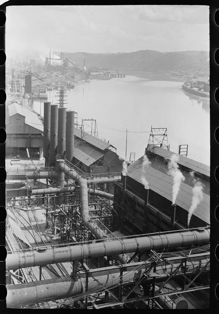 Industrial development along Monongahela River, Pittsburgh,…, Pennsylvania, 1938