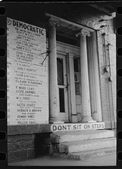 Democratic headquarters, Shawneetown, Illinois, 1939