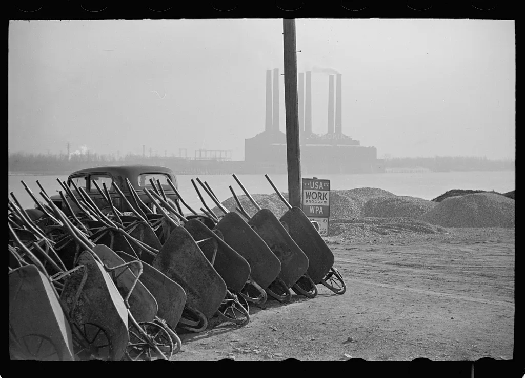 Work Projects Administration riverfront improvement project, Saint…, Missouri, 1939