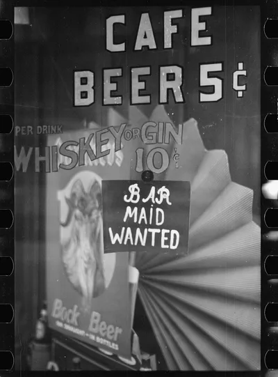 Sign on restaurant. Baltimore, Maryland, 1939