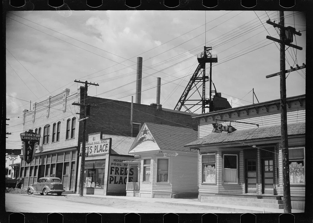 Main street, Meaderville, Montana, 1939
