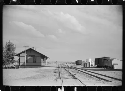 Railroad station, Fairfield, Montana, 1939