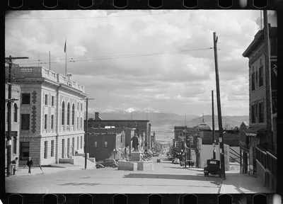 Main street looking south, Butte, Montana, 1939