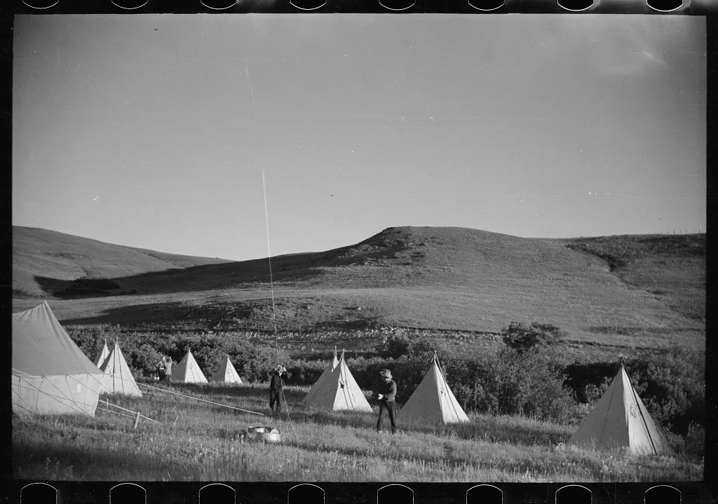 Camp scene, Montana, 1939