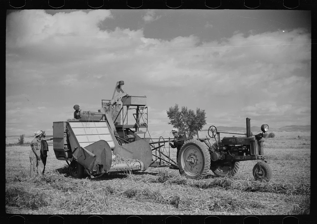 Bean threshers, western Colorado, 1939