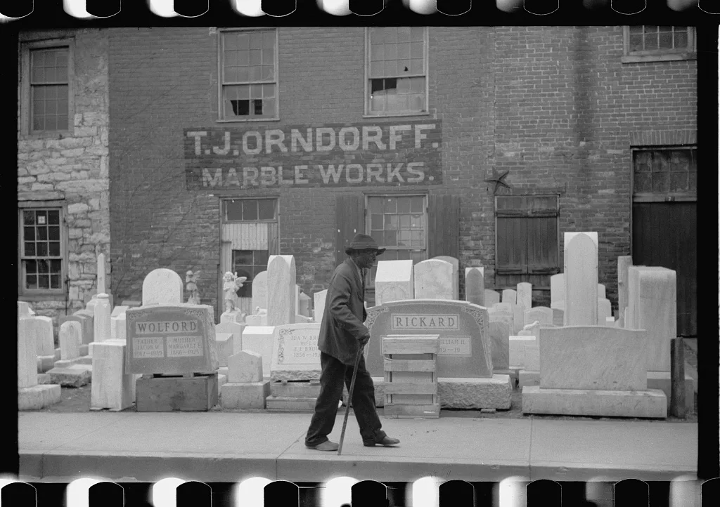 Marble works, Winchester, Virginia, 1940