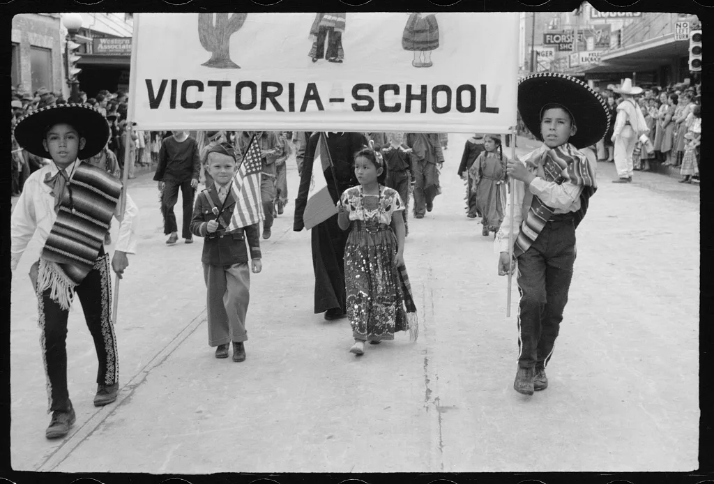 Children's parade, Charro Days, Brownsville, Texas, 1942