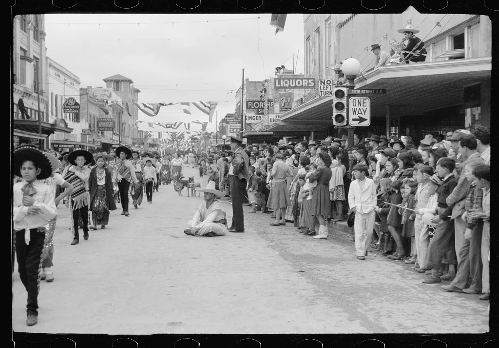 Children's parade, Charro Days fiesta, Brownsville, Texas, 1942