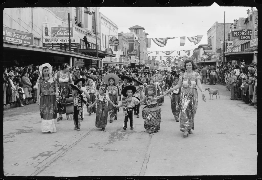 Children's parade, Charro Days fiesta, Brownsville, Texas, 1942