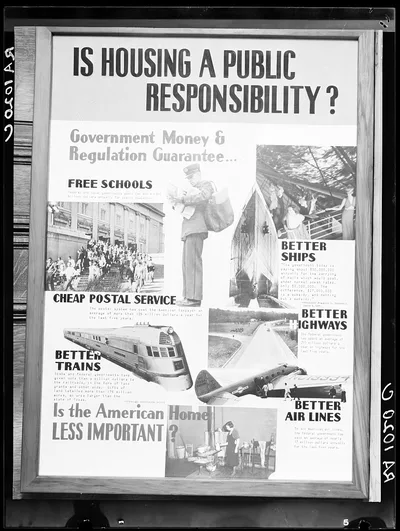 Poster by Record Section, Suburban Resettlement Administration, 1935