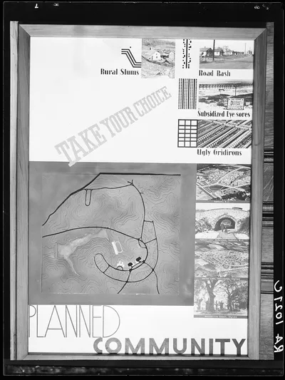 Poster by Record Section, Suburban Resettlement Administration, 1935
