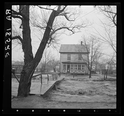 Swollen mountain streams, threatening valley homes. West Virginia, 1936