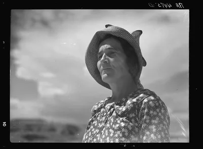 Photograph from South Dakota: Wife of a homesteader. Pennington County, South…