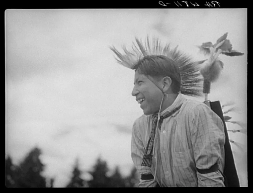Warm Springs Indian boy. Molalla, Oregon, 1936