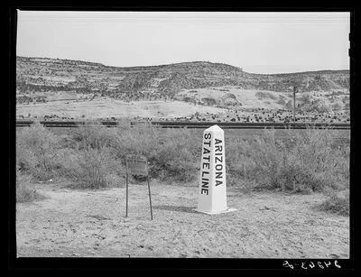 State line. Arizona -- New Mexico, 1940