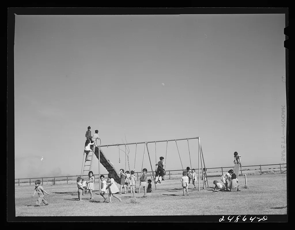 Nursery school playground. Robstown camp, Texas, 1942