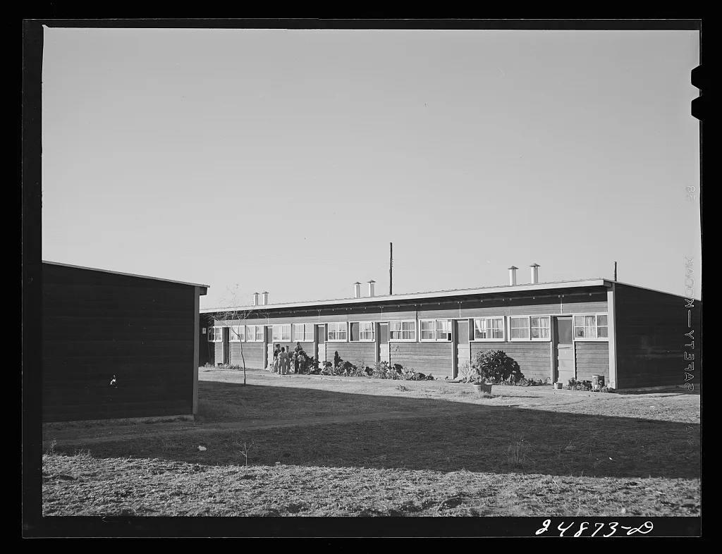 Row shelters. Robstown, Texas. FSA (Farm Security Administration) camp, 1942