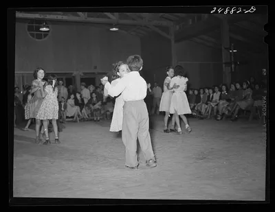 [Untitled photo, possibly related to: Saturday night dance. Community…, Texas, 1942