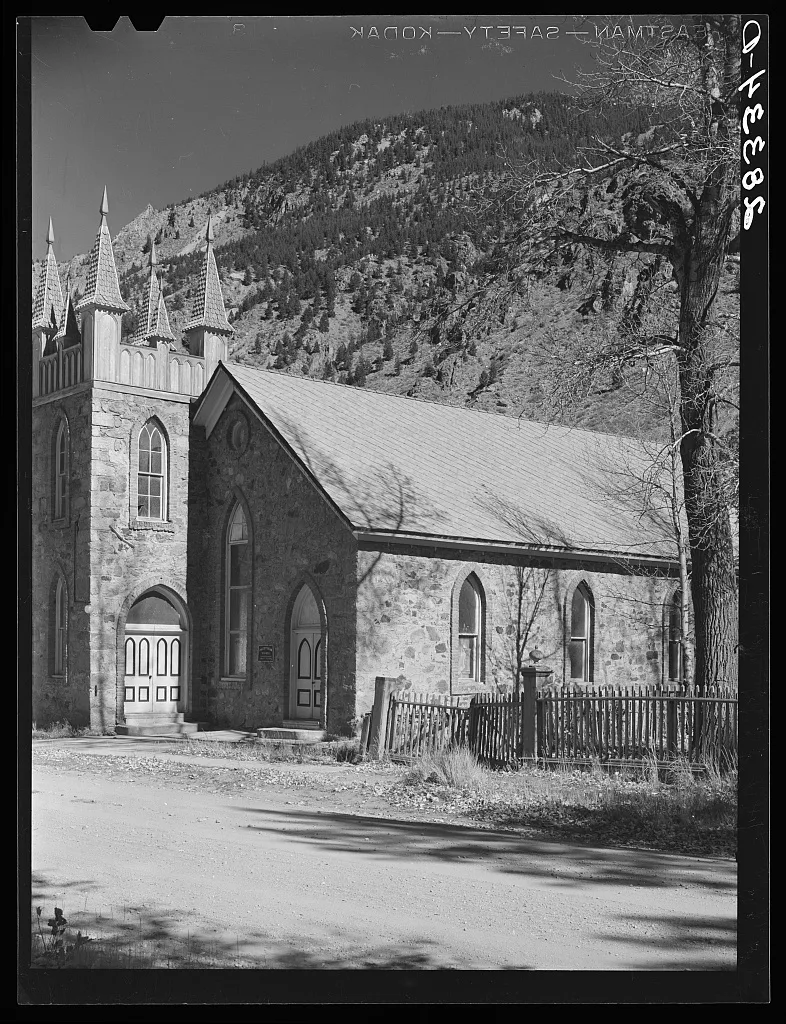 Church in old mining town. Georgetown, Colorado, 1939
