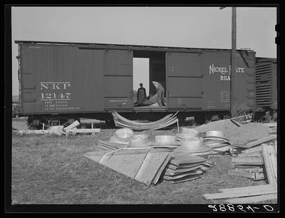 Erecting bins for ever-normal granary. Marshall County, Iowa, 1939