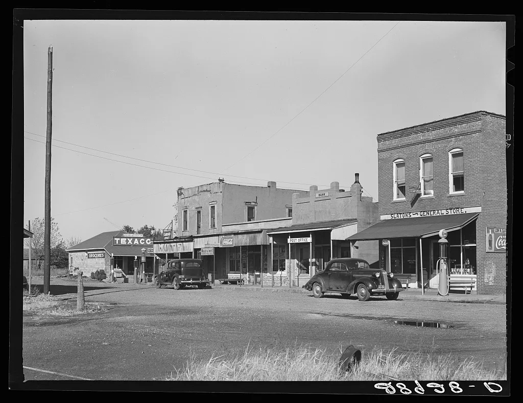 Hughesville, Missouri, where the headquarters of the Osage Farms…, 1939