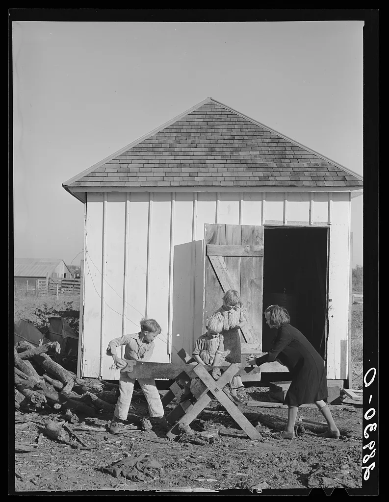 Children at the Bois d'Arc Cooperative Farm. Osage Farms, Missouri, 1939