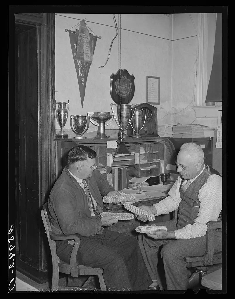 County agent and farmer. Grundy Center, Iowa, 1939