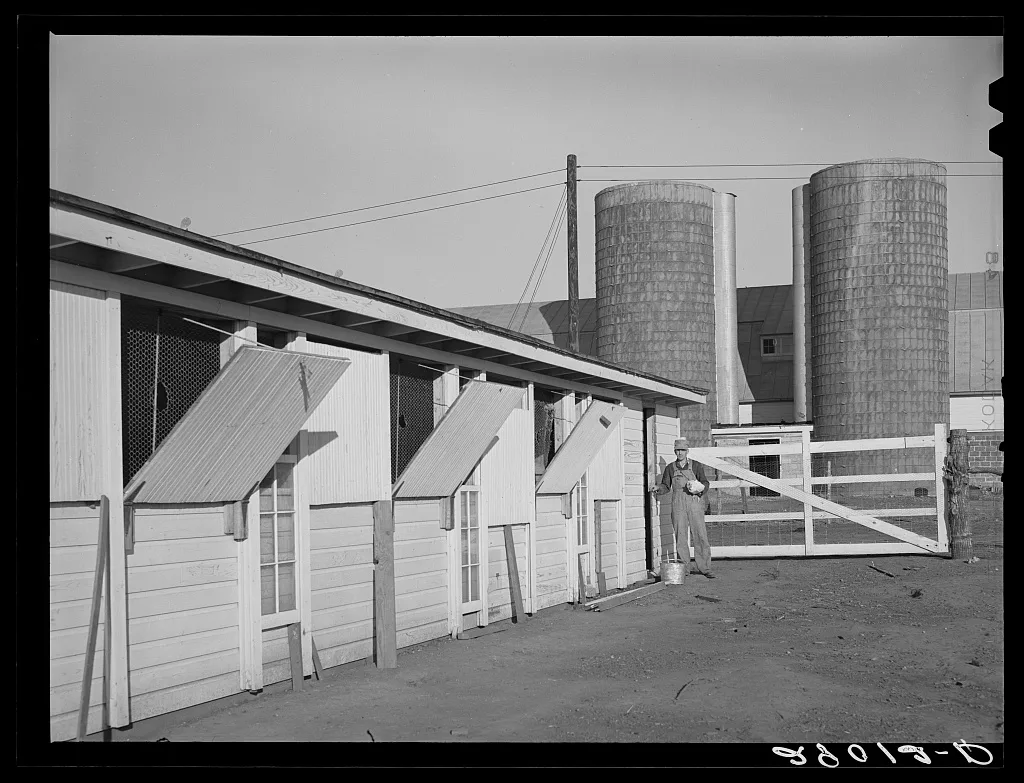 Buildings are efficiently designed for modern farm methods. Bois…, Missouri, 1939