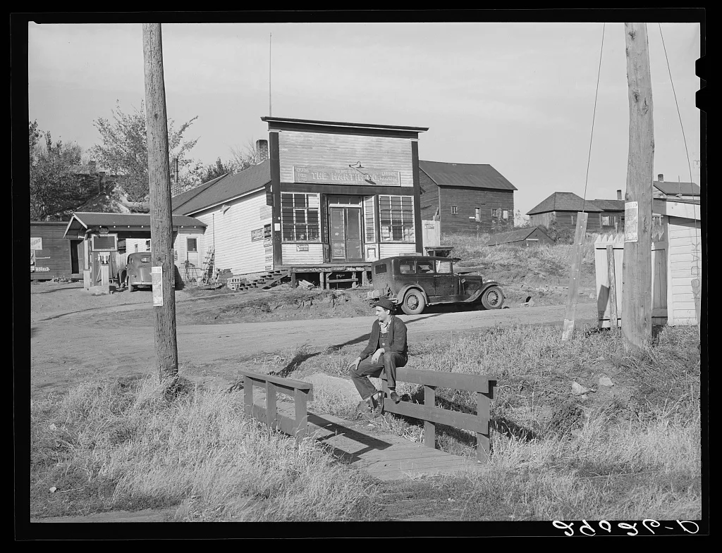 [Untitled photo, possibly related to: General store. Lamoille, Iowa], 1939