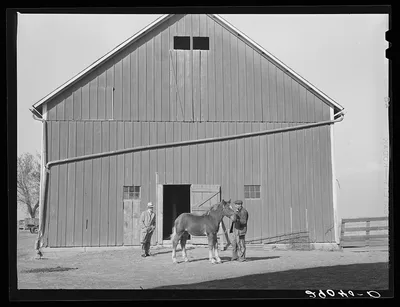 His TP loan helped Fred Maschman place all the buildings on his new…, Iowa, 1939
