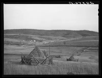 Photograph from West Virginia: Haystacks. Mineral County, West Virginia