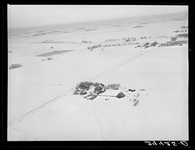 Air view, farmland. Grundy County, Iowa, 1940