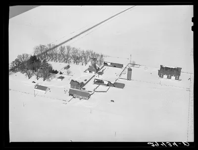 Air view, farmland. Grundy County, Iowa, 1940