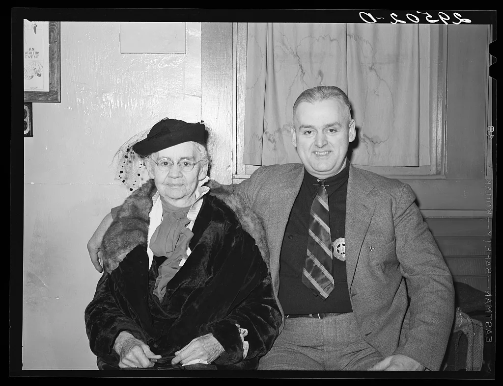 Sheriff and mother chaperone dance. Marshalltown, Iowa, 1940