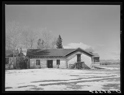 Mess hall. Fort Bridger, Wyoming, 1940