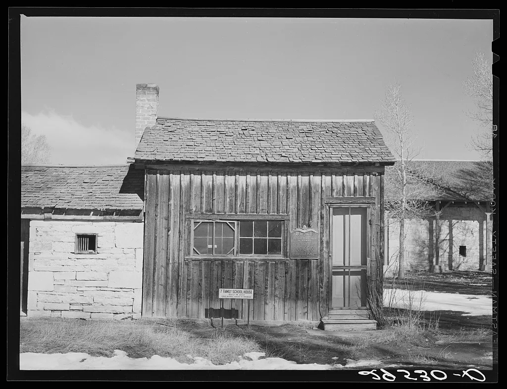 First school in state at Fort Bridger, Wyoming, 1940