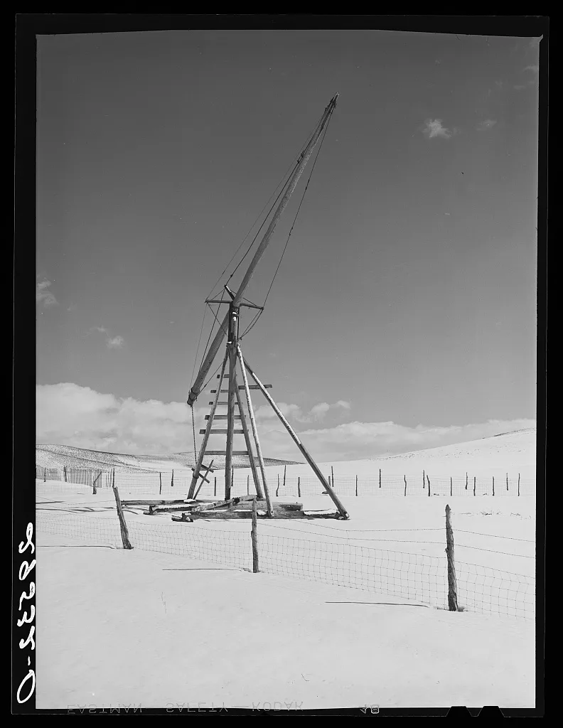 Hay stacker. Summit County, Utah, 1940