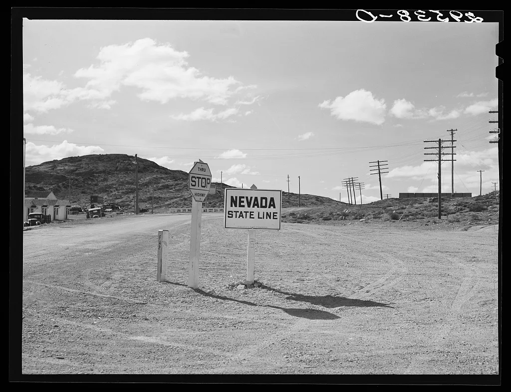 State line. Utah--Nevada, 1940