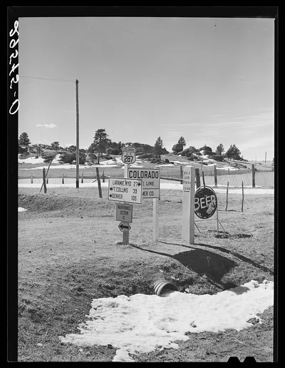Colorado--Wyoming state line, 1940