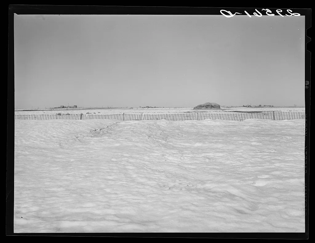 Melting snow. Hayes County, Nebraska, 1940