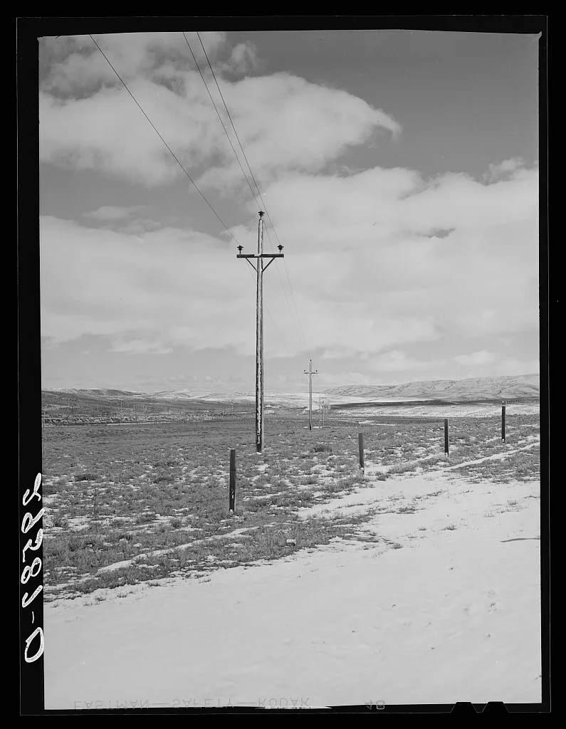 Power line. Uinta County, Wyoming, 1940