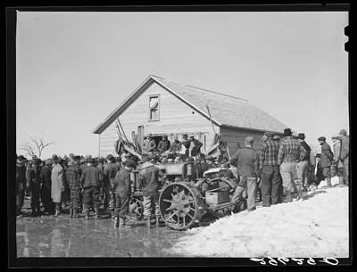 Farmers at auction. Zimmerman farm near Hastings, Nebraska, 1940
