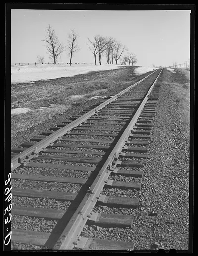 Burlington Railroad tracks. Hitchcock County, Nebraska, 1940