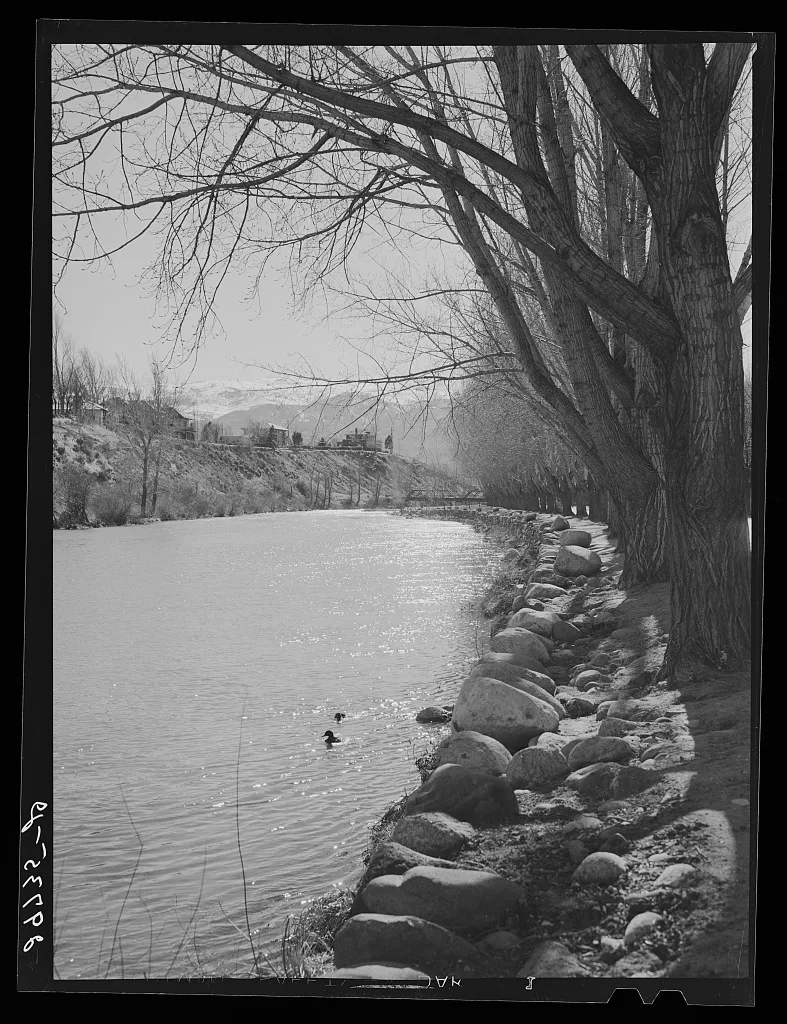 Truckee River. Reno, Nevada, 1940