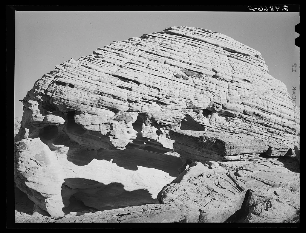 Rock formation. Valley of Fire. Clark County, Nevada, 1940
