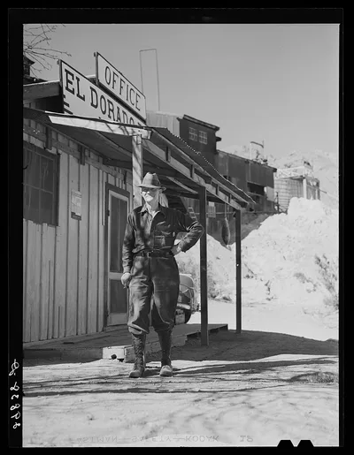 [Untitled photo, possibly related to: Gold mine office. El Dorado…, Nevada, 1940