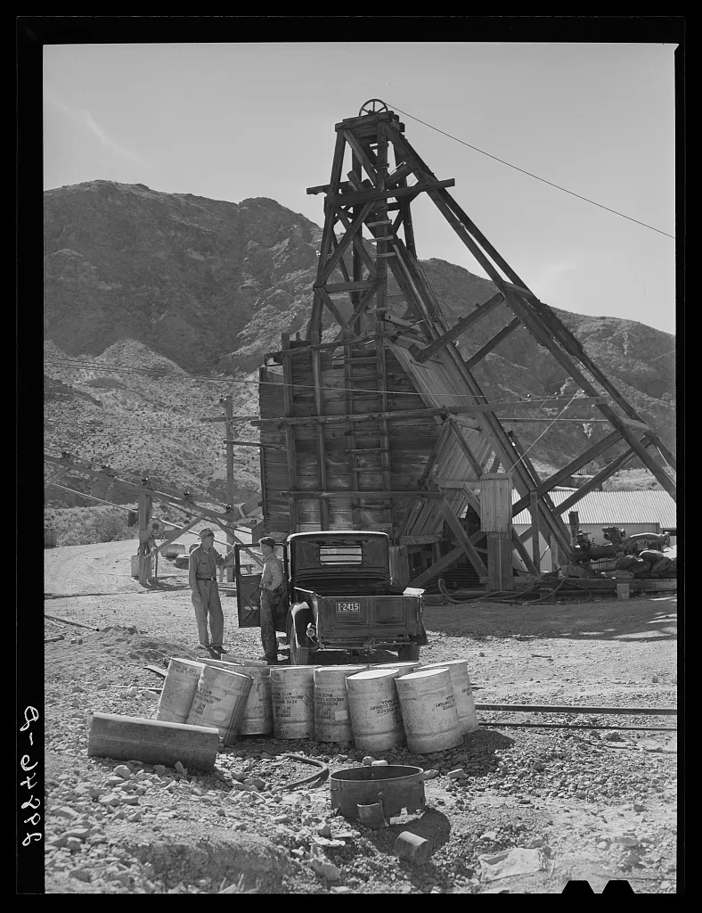 [Untitled photo, possibly related to: Gold miner. El Dorado Canyon,…, Nevada, 1940