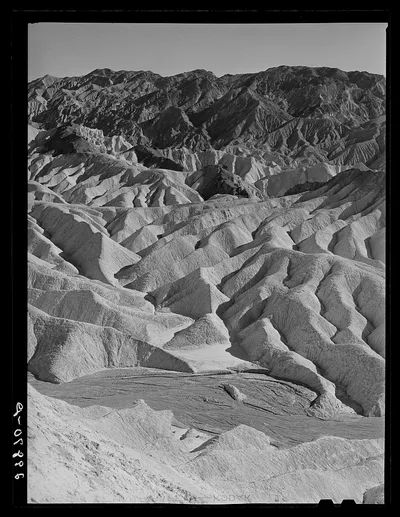 Badlands in the Panamint Range. Death Valley, California, 1940